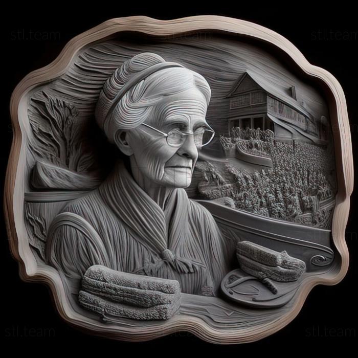 3D модель Бабушка Мозес, американская художница. (STL)